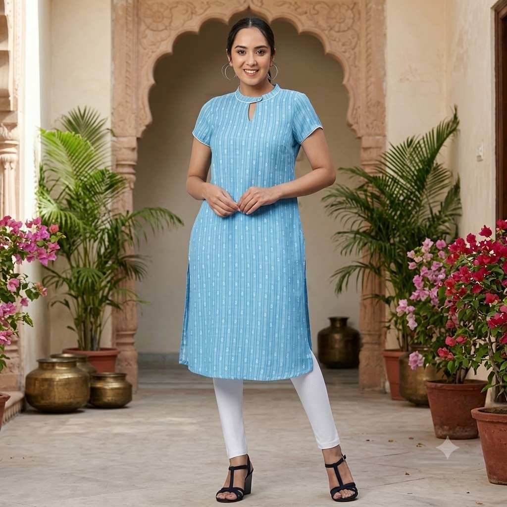 ice blue kurti