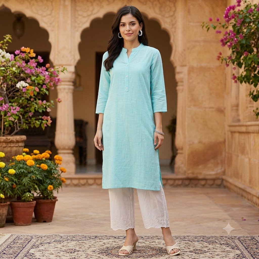 ice blue kurti