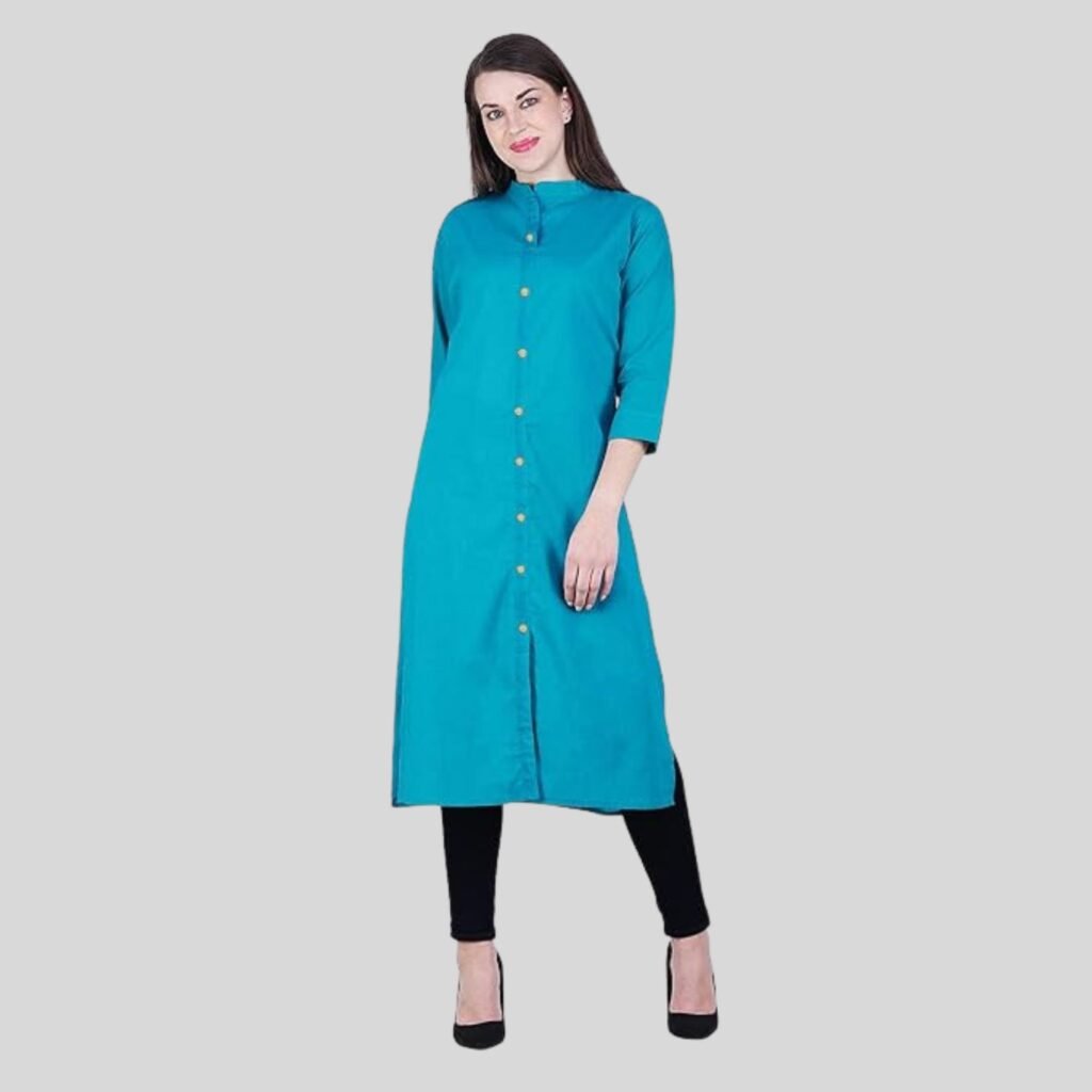 turquoise blue kurti