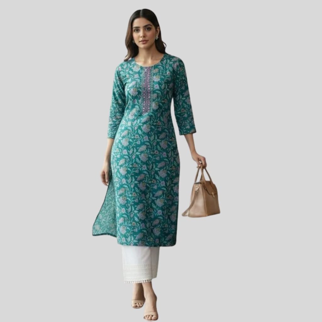 turquoise blue kurti