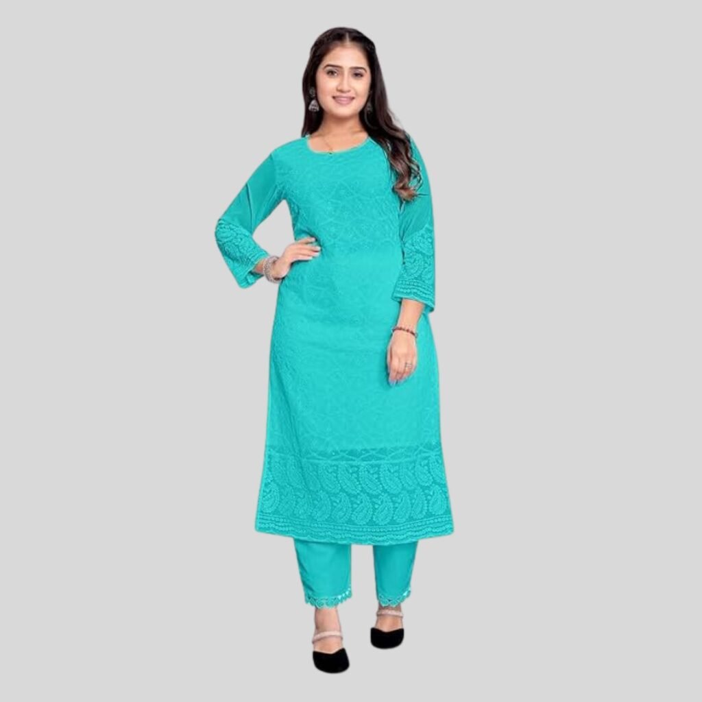 turquoise blue kurti
