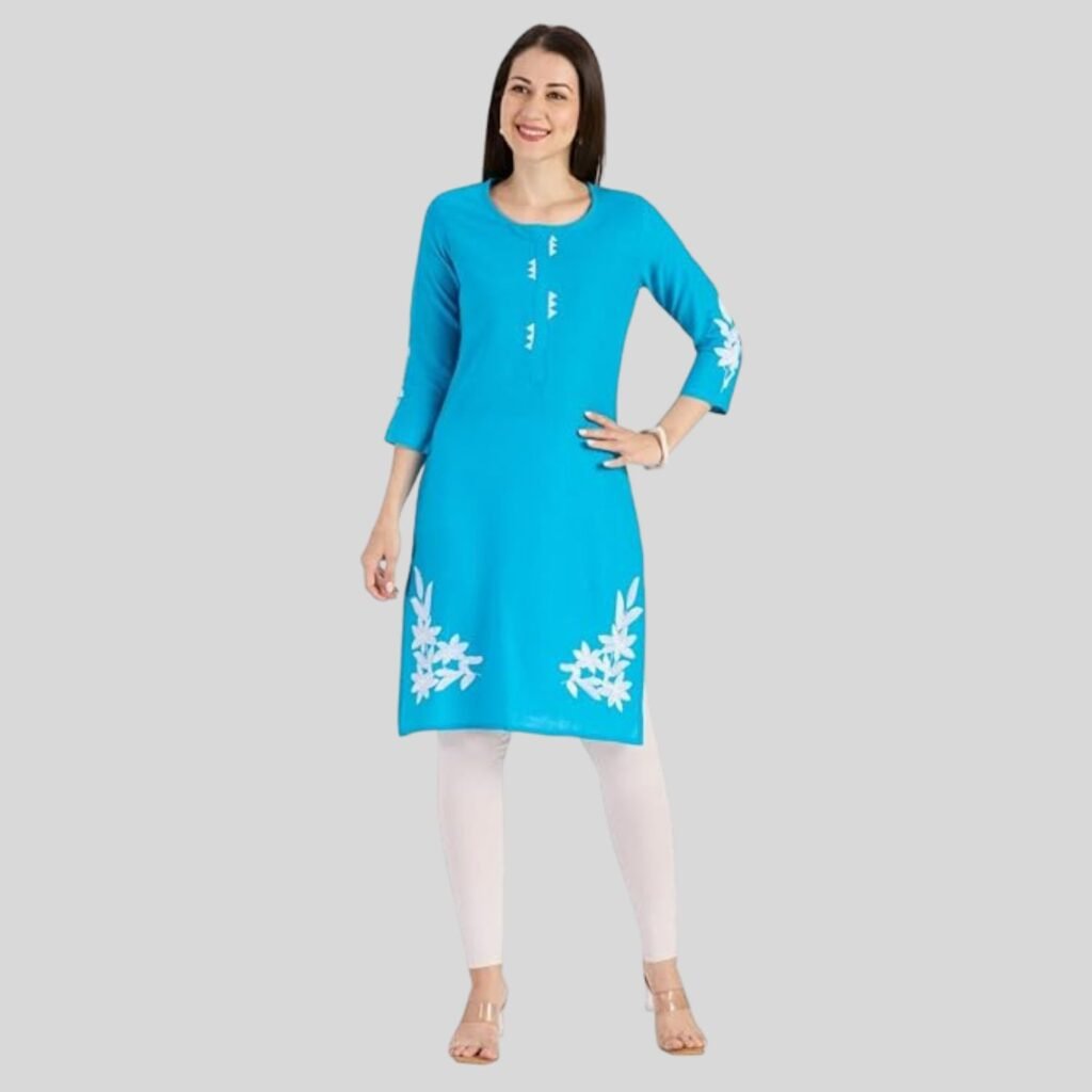 turquoise blue kurti