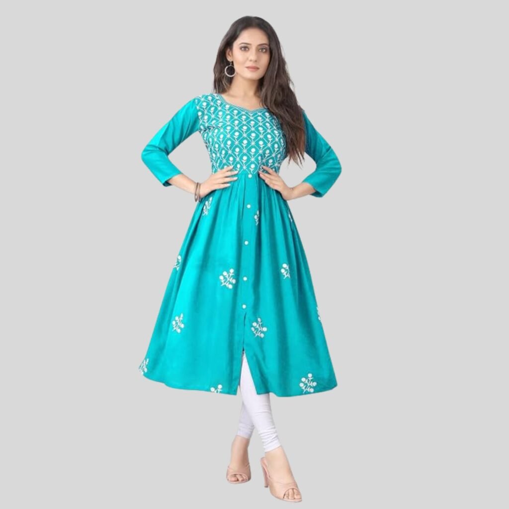 turquoise blue kurti