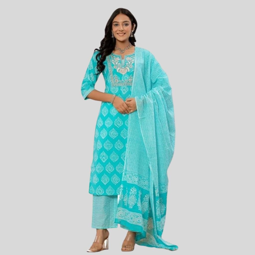 turquoise blue kurti