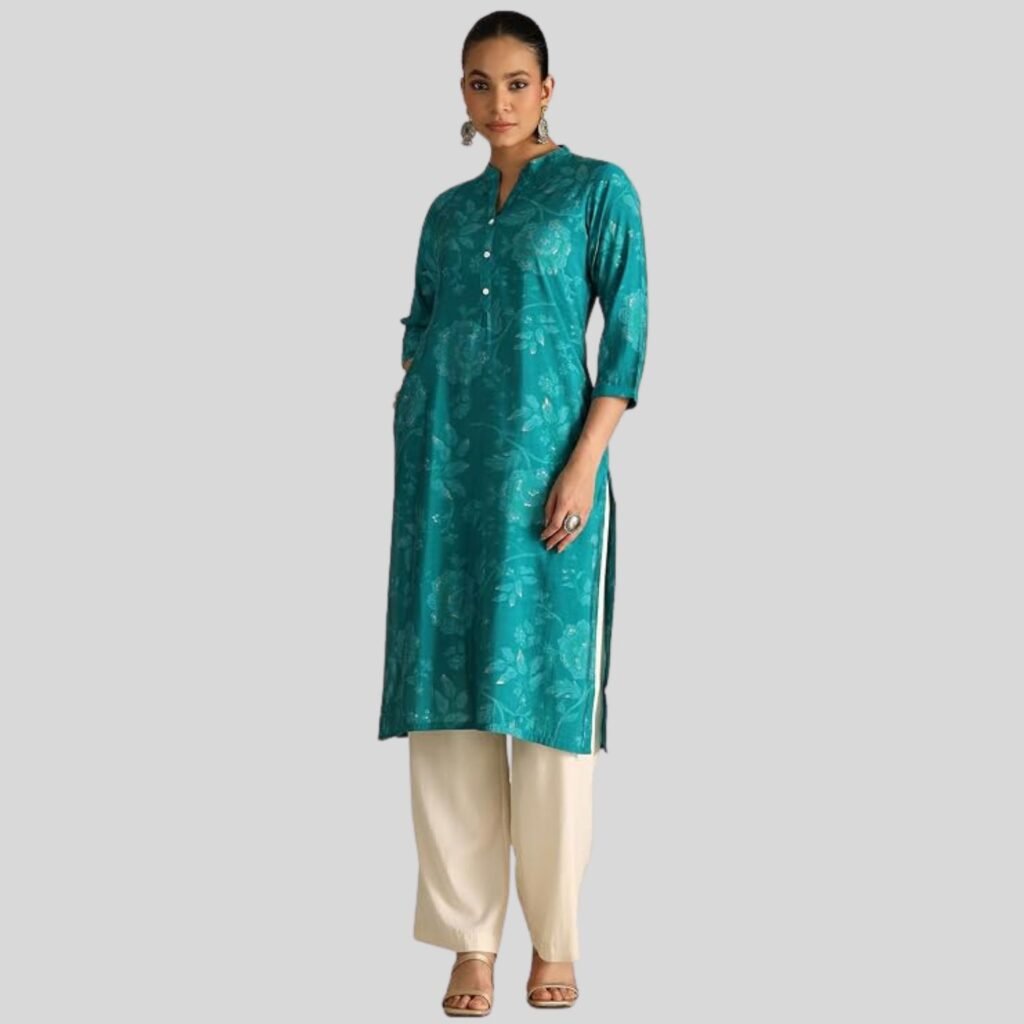 turquoise blue kurti