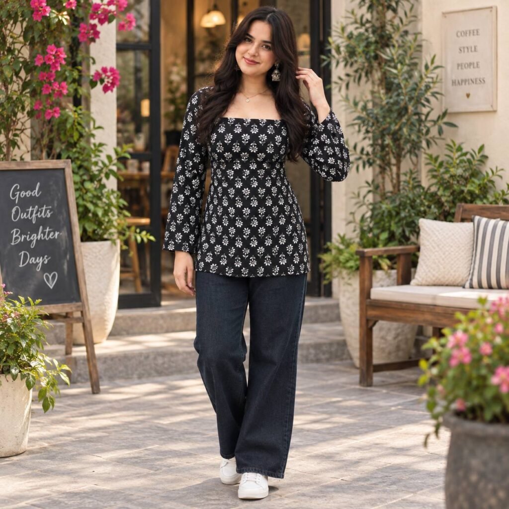 long sleeve design for kurti