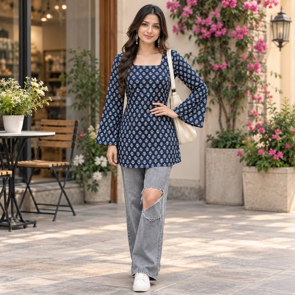 long sleeve design for kurti