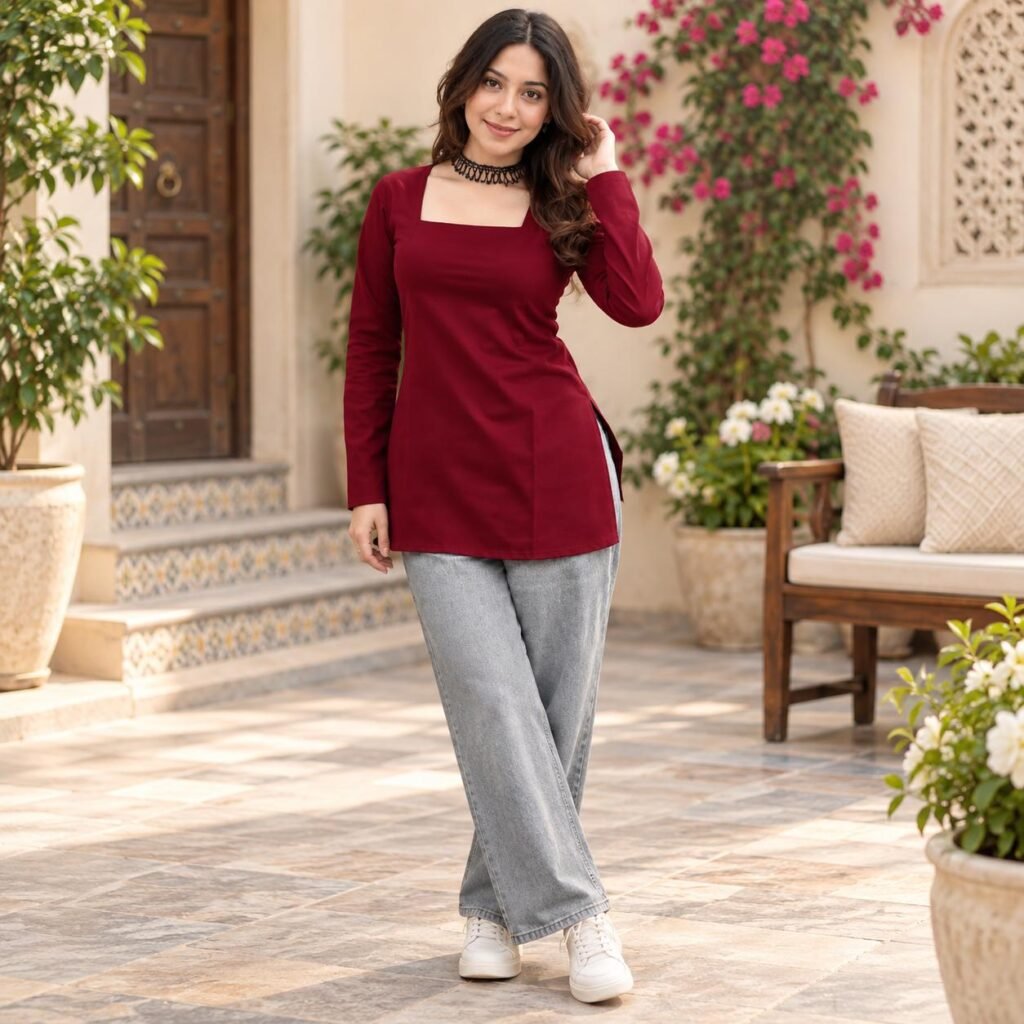 long sleeve design for kurti