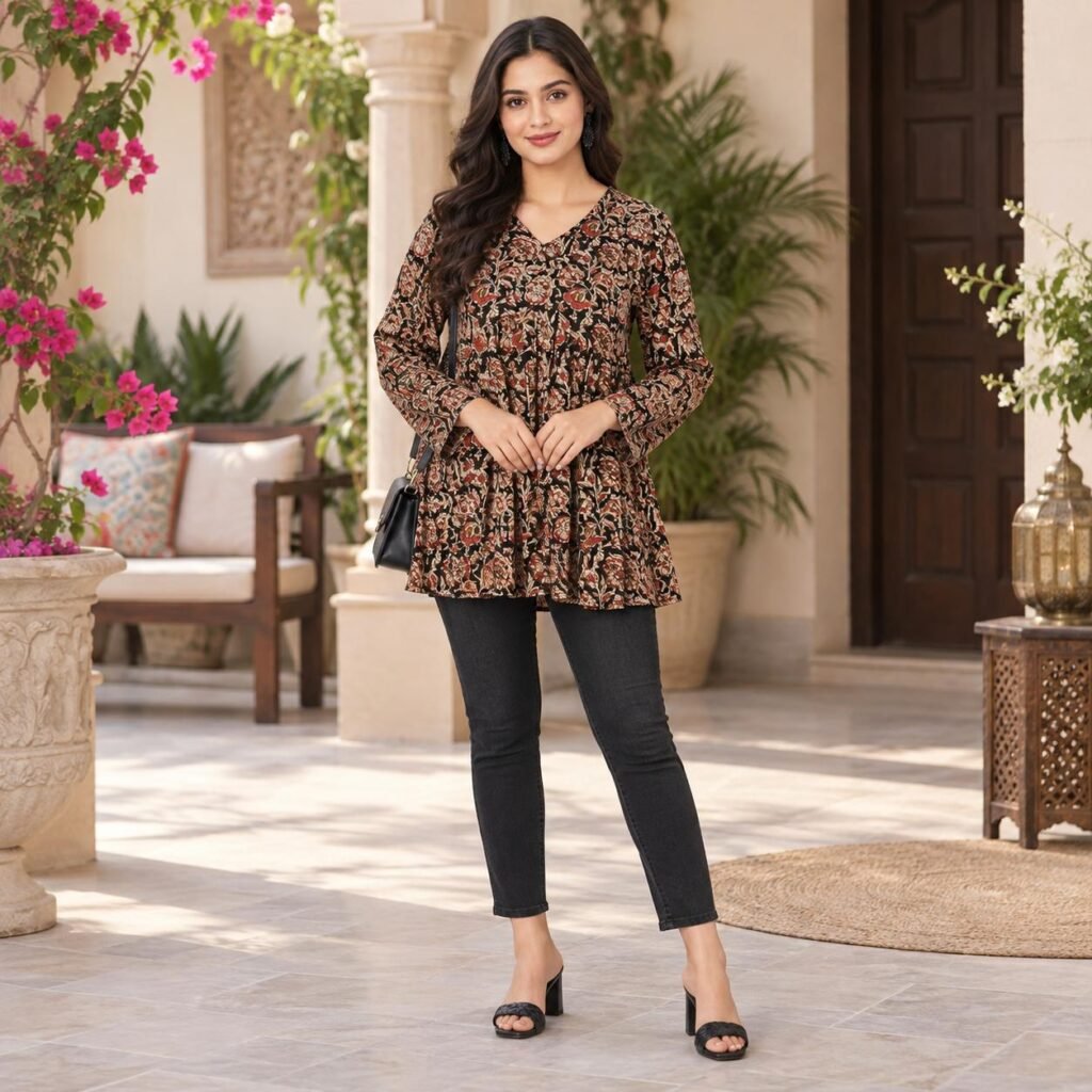long sleeve design for kurti