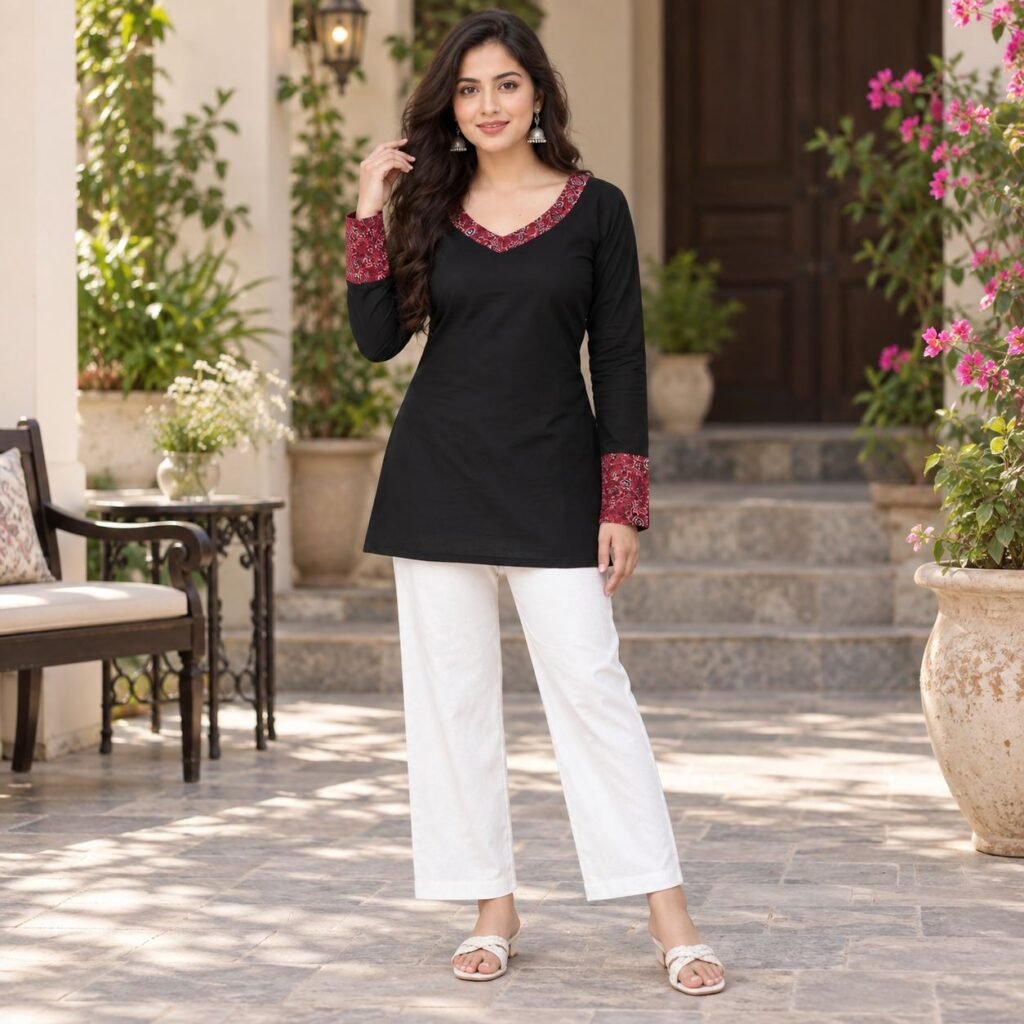 long sleeve design for kurti