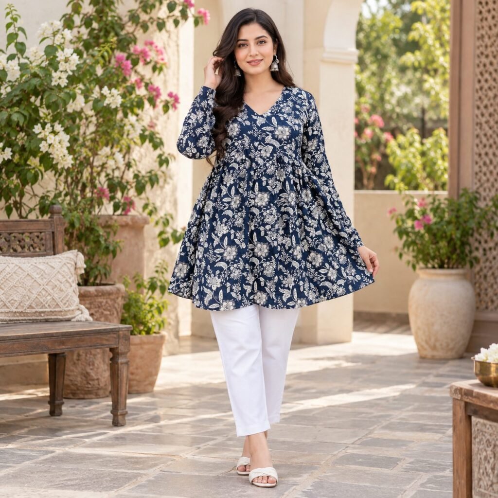 long sleeve design for kurti