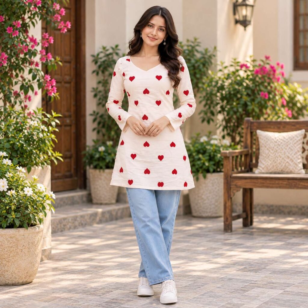 long sleeve design for kurti