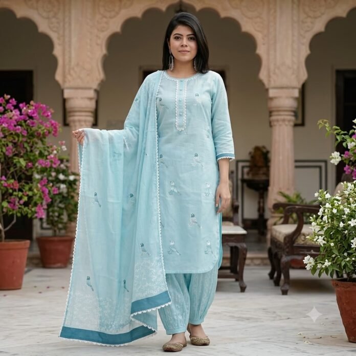 ice blue kurti