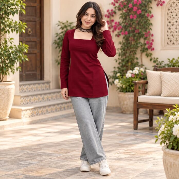 long sleeve design for kurti